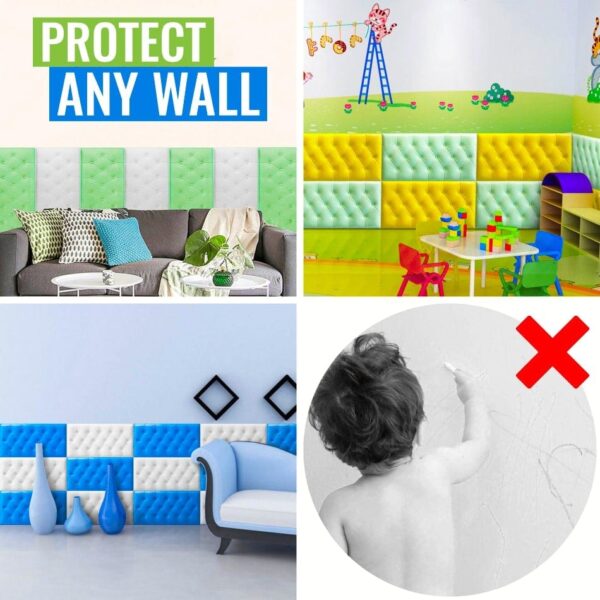WallCush - Peel and Stick Soft Wall Cushion Mat