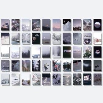 WallGlam - Aesthetic Scenery Photo Collage Stickers (50 Sheets)